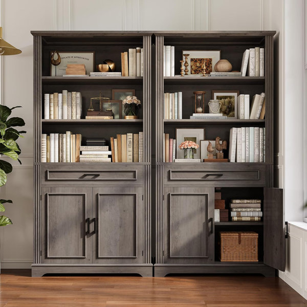 Lark Manor™ 70 In Tall Bookshelf Farmhouse Bookcases With Doors And ...